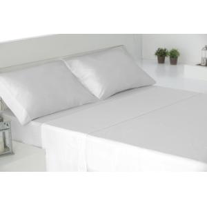 Juego sábanas 3 piezas 100% algodón blanco cama 150cm