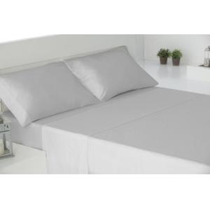 Juego sábanas 3 piezas 100% algodón gris cama 120cm