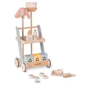 Kit de limpieza para niños de madera natural multicolor