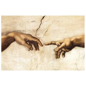 La Creación de Adán (detalle) - Michelangelo Buonarroti - c…