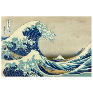 La Gran Ola de Kanagawa - Katsushika Hokusai - cm. 80x120
