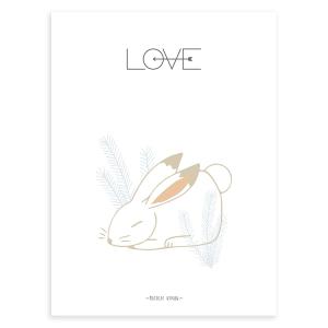Lámina de papel conejo love de 30x40 cm