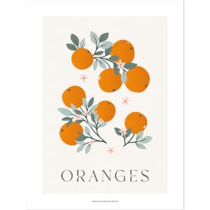 Lámina de papel naranjas de 30x40 cm