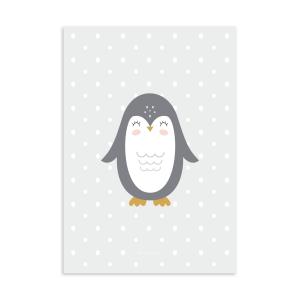 Lámina decorativa infantil papel Pingüino 21x30cm