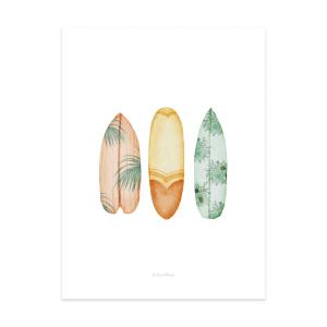 Lámina infantil de papel tablas de surf 30x40cm