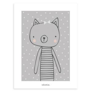 Lámina infantil gato 30 x 40 cm