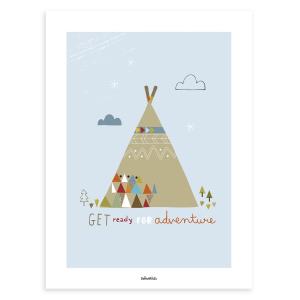 Lámina infantil teepee 30 x 40 cm