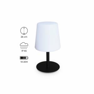 Lampada s color - lámpara de mesa led 28cm negra - lámpara…
