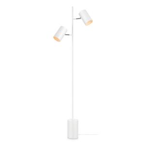 Lámpara 2 luces en metal blanco 144cm