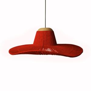 Lámpara 60cm cuerda rojo