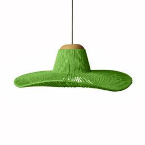 Lámpara 60cm cuerda verde