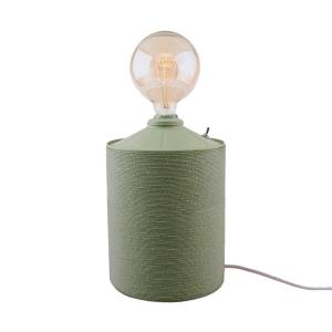 Lámpara artesanal de metal reciclado verde 48x20 cm