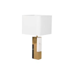 Lámpara blanco de tela 34x34x66cm