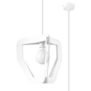 Lámpara colgante blanco acero  alt. 130 cm
