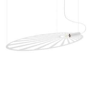 Lámpara colgante blanco acero  alt. 150 cm