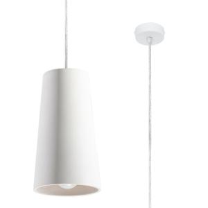 Lámpara colgante blanco cerámica  alt. 128 cm