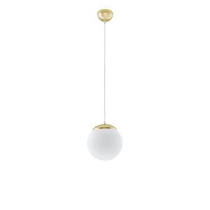 Lámpara colgante blanco, dorado acero, vidrio  alt. 110 cm