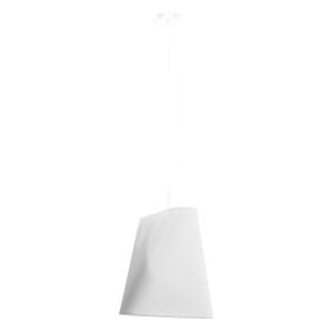 Lámpara colgante blanco tela, acero  alt. 128 cm