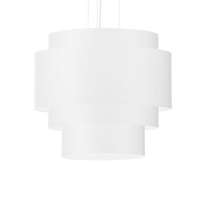 Lámpara colgante blanco tela, pvc, acero  alt. 134 cm