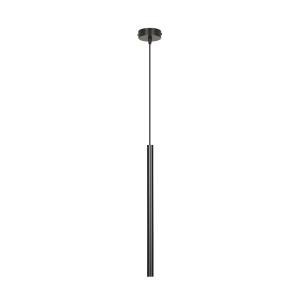 Lámpara colgante con pantalla cilíndrica de metal negro ø3c…