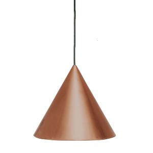Lámpara colgante con pantalla de hierro color cobre 30 cm