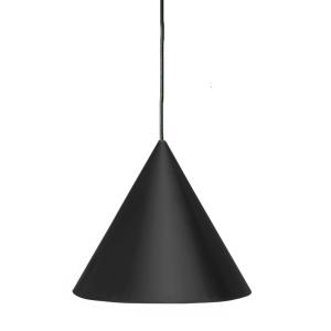 Lámpara colgante con pantalla de hierro color negro 30 cm