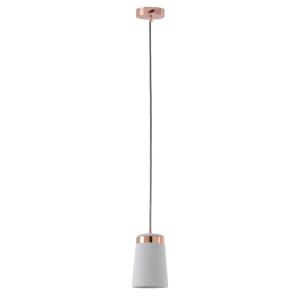 Lámpara colgante de estilo industrial gris.