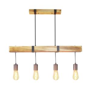 Lámpara colgante de madera color madera