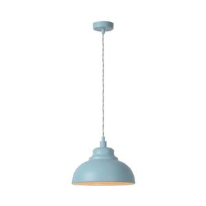Lámpara colgante de metal 1xe14, azul pastel