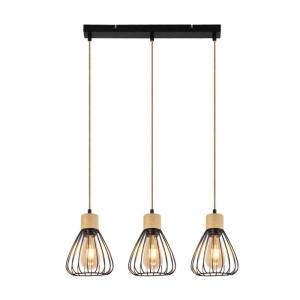 Lámpara colgante de metal marrón 56 cm