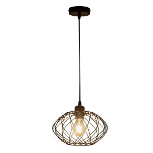 Lámpara colgante de metal negro 25 cm