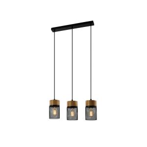 Lámpara colgante de metal negro 46 cm