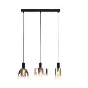 Lámpara colgante de metal negro 55 cm