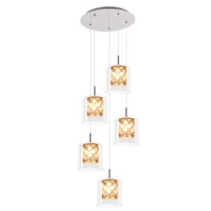 Lámpara colgante de metal plata 30 cm