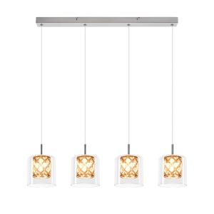 Lámpara colgante de metal plata 58 cm