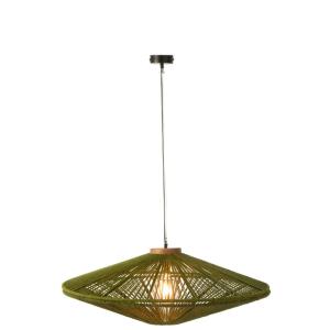 Lámpara colgante de metal verde 93x93x36 cm