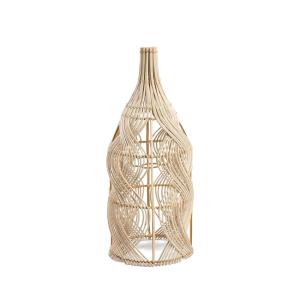 Lámpara colgante de ratán en marrón 20x20x55 cm