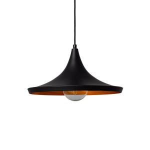 Lámpara colgante de techo, 35cm, negro y dorado