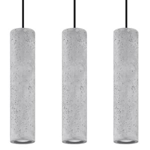 Lámpara colgante gris concreto  alt. 90 cm