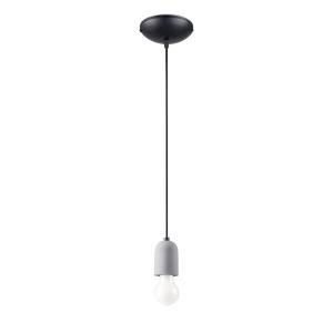 Lámpara colgante gris negro pvc, concreto  alt. 115 cm