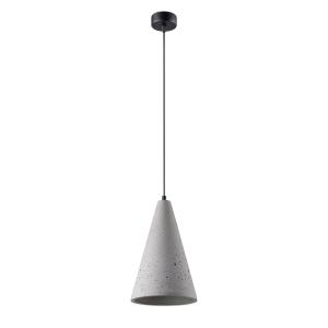 Lámpara colgante gris negro pvc, concreto  alt. 128 cm