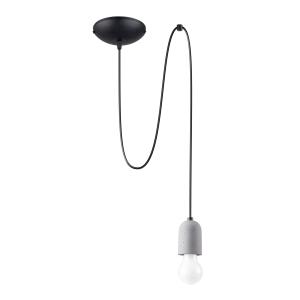Lámpara colgante gris negro pvc, concreto  alt. 190 cm
