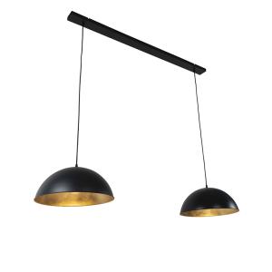 Lámpara colgante industrial negra/oro 2 142 x 42 x 120    (…