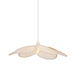 Lámpara colgante Japandi crema lino
