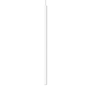 Lámpara colgante led grande de metal blanco con sección cua…