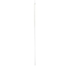 Lámpara colgante led grande de metal blanco, sección redond…