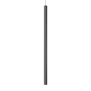 Lámpara colgante led grande de metal negro con sección cuad…