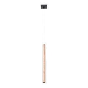 Lámpara colgante madera acero/madera  alt. 120 cm