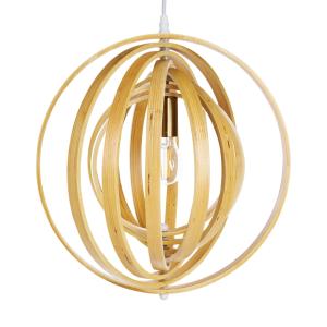 Lámpara colgante  Madera de álamo Marrón claro