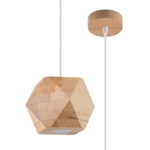 Lámpara colgante madera natural madera  alt. 120 cm